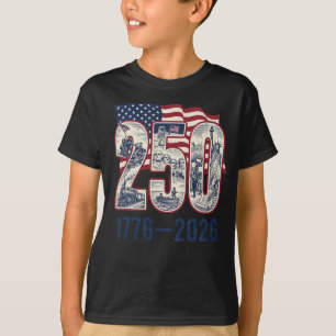 T-shirt 250 Ans Américain 1776 2026 250e Usa Patriotique 4