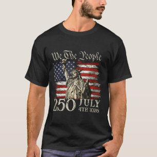 T-shirt 250 ans américain 250e anniversaire drapeau usa 4è