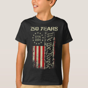 T-shirt 250 Ans Amérique 1776 2026 Nous Le Peuple Drapeau
