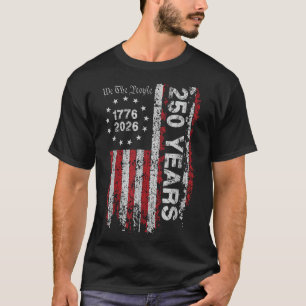 T-shirt 250 ans Amérique Drapeau 4 juillet indépendance