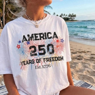 T-shirt 250 Ans Anniversaire Amérique 250e Indépendance D