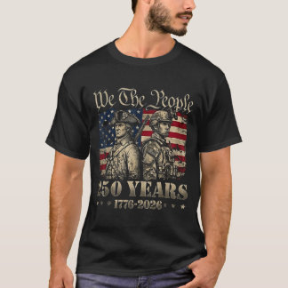 T-shirt 250 Ans d'Amérique 1776 2026 250e 4 juillet