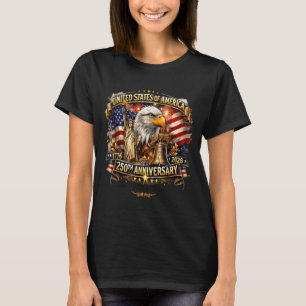 T-shirt 250 Ans d'Amérique Anniversaire 250e Indépendance