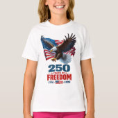 T-shirt 250 Ans de Liberté Aigle Patriotique Drapeau Améri (Devant)