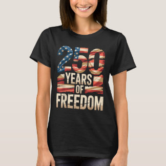 T-shirt 250 Ans De Liberté Drapeau Américain Patriotique U