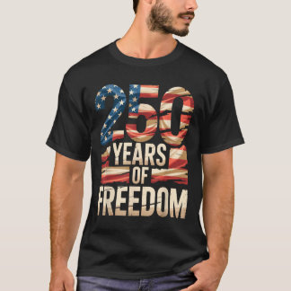 T-shirt 250 Ans De Liberté Drapeau Américain Patriotique U