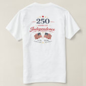 T-Shirt 250 Ans d'Indépendance  (Design dos)