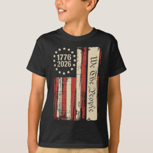 T-shirt 250 Ans Drapeau Américain 250e Anniversaire États-
