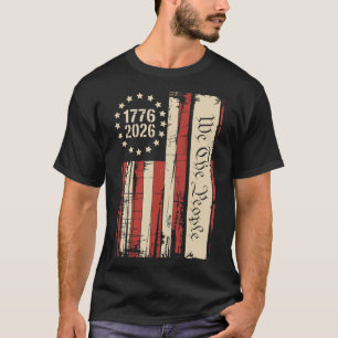 T-shirt 250 Ans Drapeau Américain 250e Anniversaire États-