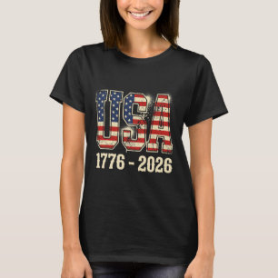 T-shirt 250 Ans Drapeau Américain 250e Anniversaire Usa 4è