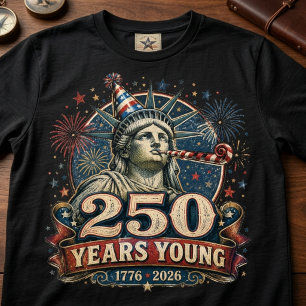 T-shirt 250 Ans Jeune America 250 Statue de la Liberté