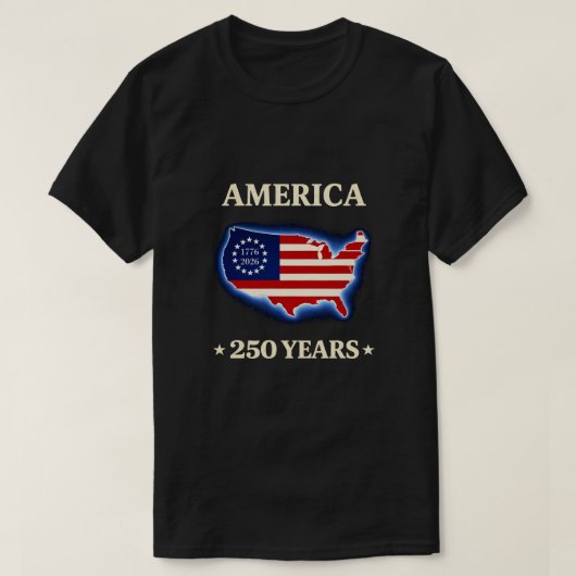T-Shirt 250 Ans USA -17 (Design devant)