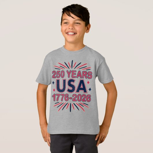 T-shirt 250 ans USA | Semiquinentenaire 1776-2026 (Devant entier)