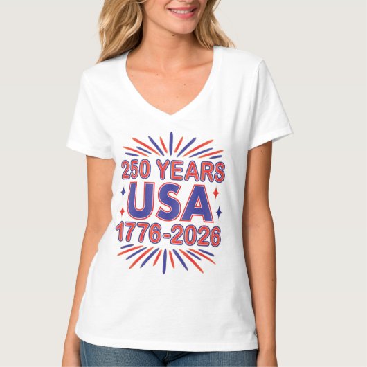 T-shirt 250 ans USA | Semiquinentenaire 1776-2026 (Devant)