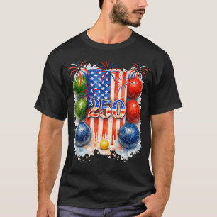 T-shirt 250 Fière Indépendance 4 Juillet Bocce Ball
