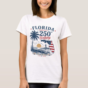 T-shirt 250e anniversaire de l'Amérique Floride Thème Trop