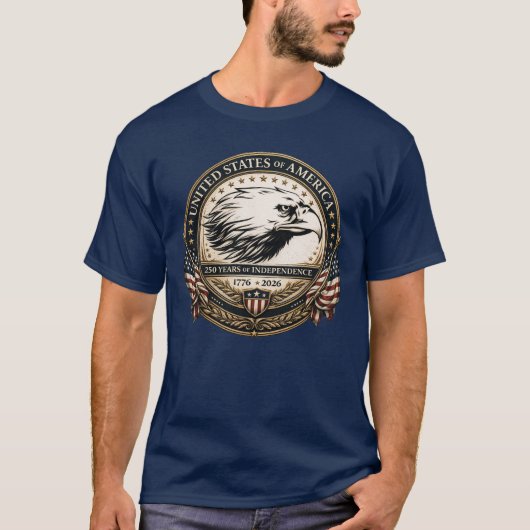 T-shirt 250e ANNIVERSAIRE DES ÉTATS-UNIS (Devant)
