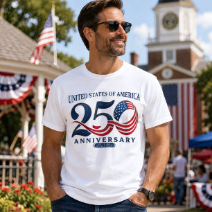T-shirt 250e anniversaire des États-Unis 250 ans de libert