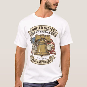 T-shirt 250e anniversaire des États-Unis Vecteur patriotiq