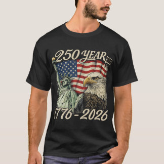 T-shirt 250e anniversaire États-Unis 250 ans américain 4 j