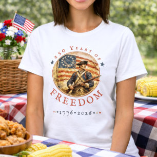 T-shirt 250e anniversaire Soldat révolutionnaire Liberté