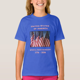 T-shirt 250e anniversaire USA Patriotic Blue Kids