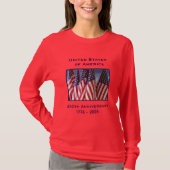 T-shirt 250e anniversaire USA Patriotique long manches (Devant)