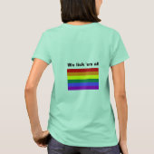 T-shirt 250px-Gay_flag_svg, baiser, pas de bouffée trop to (Dos)