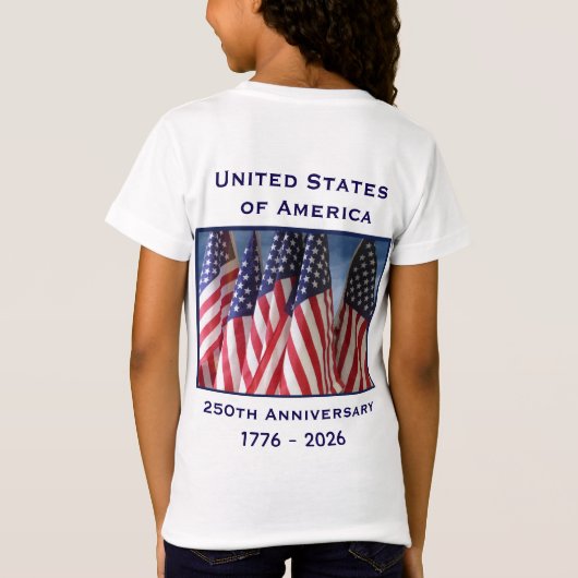 T-Shirt 250th Anniversary USA Patriotic Child's (Dos)