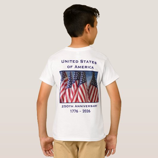 T-shirt 250th Anniversary USA Patriotic Child's (Dos entier)