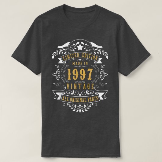 T-shirt 25 Ans 25e Anniversaire Fabriqué Né en 1997 Hommes (Design devant)