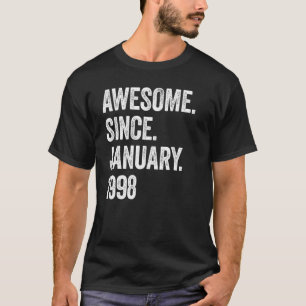 T-shirt 25 Ans Awesome Depuis Janvier 1998 25e Naissance