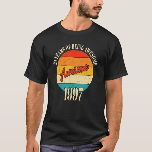 T-shirt 25 Ans De Magnifique 1997 25e Anniversaire (Devant)