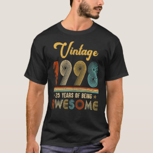 T-shirt 25 ans Vintage 1998 25e anniversaire 1