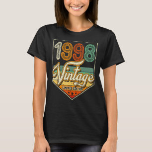 T-shirt 25 ans Vintage 1998 Limited Edition 25e Bir