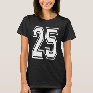 T-shirt 25 Birthday College Number