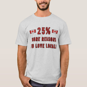 T-shirt 25 % de raisons supplémentaires d'aimer les produi