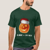 T-shirt 25 décembre = 31 octobre (Devant)