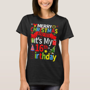 T-shirt 25 décembre Joyeux Noël et oui c'est mon 16ème