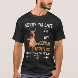 T-shirt 25 Désolé d'être en retard Mon berger allemand éta