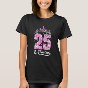 T-shirt 25 et fabuleux 25e anniversaire Diamond Crown Femm