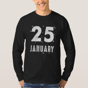 T-shirt 25 janvier Fête Anniversaire Occasions spéciales p