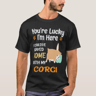 T-shirt 25 J'aurais pu rester à la maison avec Corgi