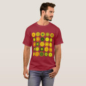 T-shirt 25 Mandalas I - Maroon (Devant entier)