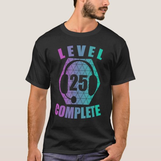 T-shirt 25e Anniversaire 25 Ans Gamer Gaming Console Vidéo (Devant)