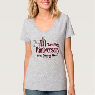 T-shirt 25e anniversaire d'argent et de Bourgogne