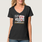 T-shirt 25e anniversaire de Mariage - Voyage Las Vegas en (Devant)