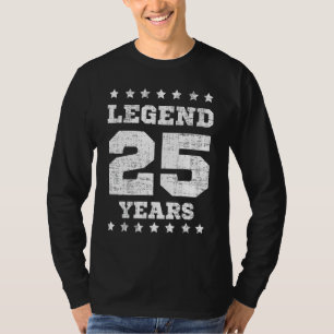T-shirt 25e anniversaire femme 1996 homme 25 ans