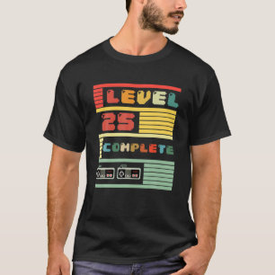T-shirt 25E Anniversaire Homme 25 Ans Niveau 25 Complet Dr