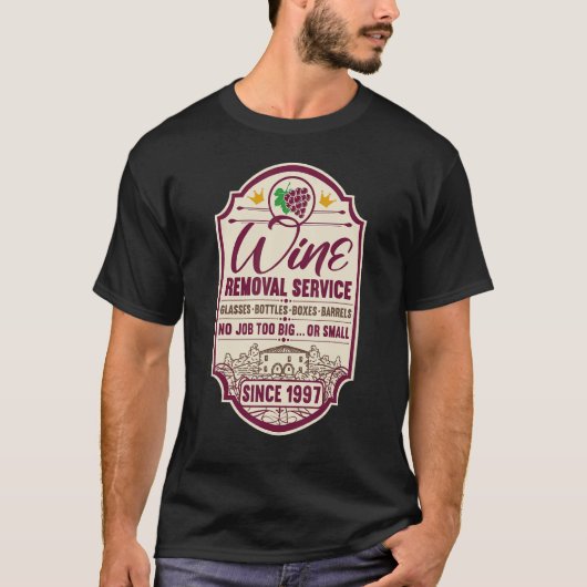 T-shirt 25e anniversaire I Décanteur de vin Étiquette I En (Devant)